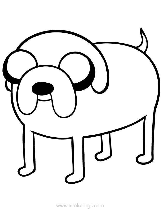 Free Adventure Time Coloring Pages Jake As A Dog printable