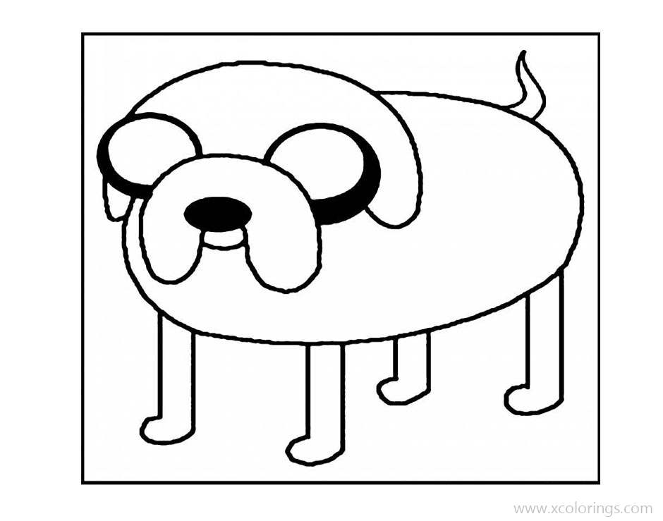 Free Adventure Time Coloring Pages Jake Is A Dog printable