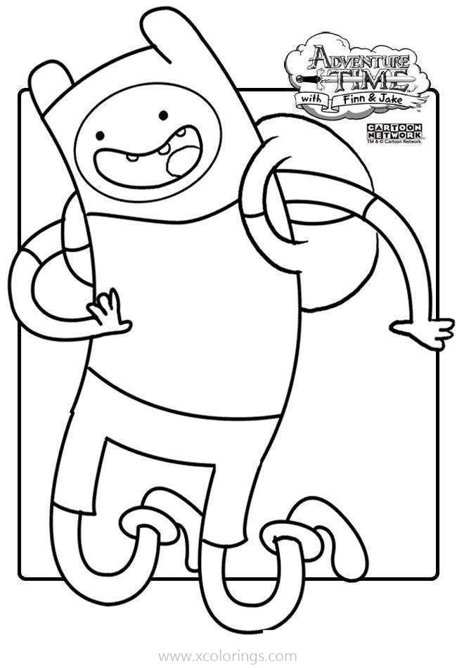 Free Adventure Time Coloring Pages Main Character Finn printable