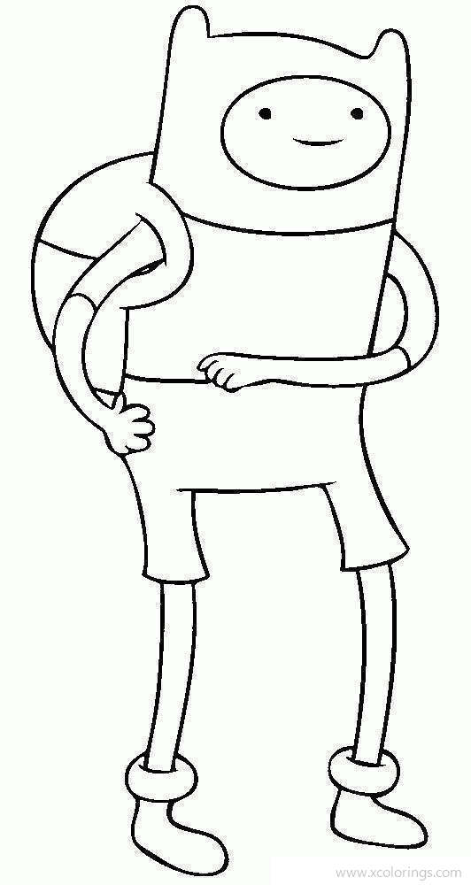 Free Adventure Time Finn The Human Coloring Pages printable