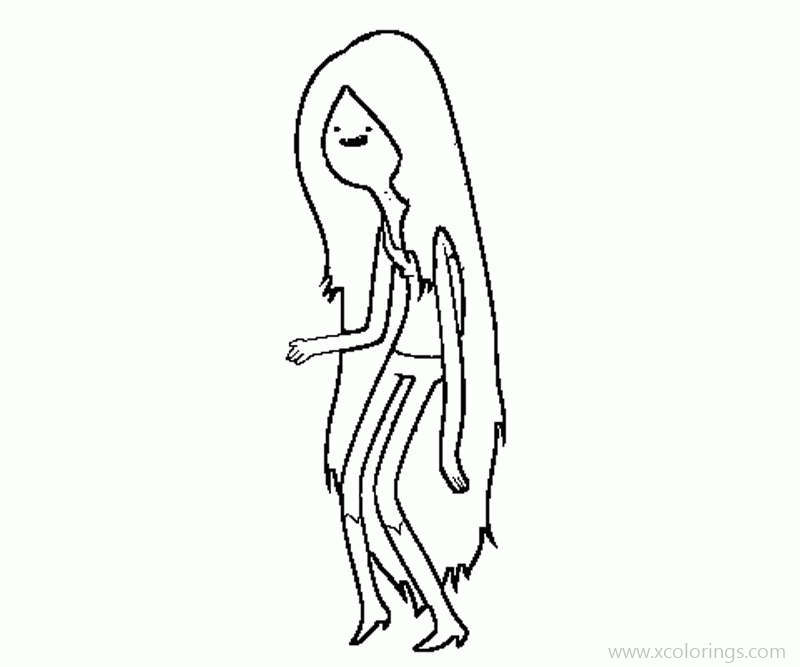 Free Adventure Time Girl Marceline Coloring Pages printable