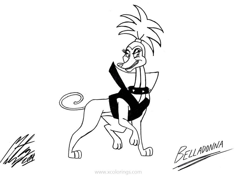 Free All Dogs Go To Heaven Character Belladonna Coloring Pages printable