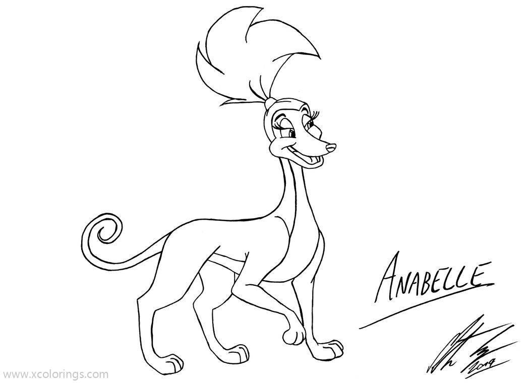 Free All Dogs Go To Heaven Character Coloring Pages Annabelle printable