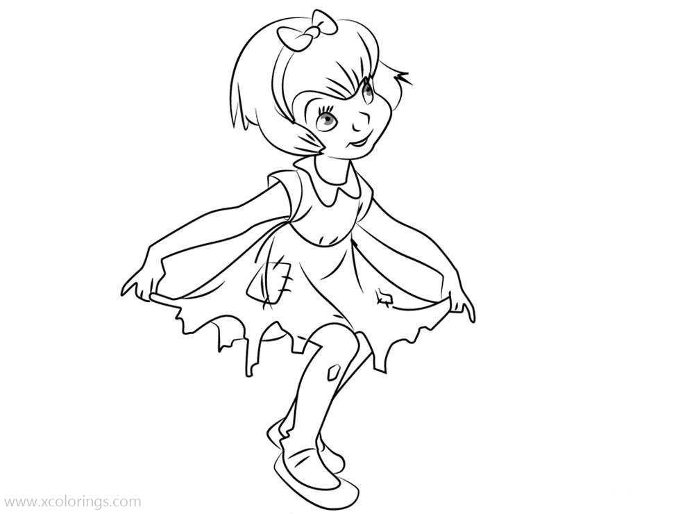 Free All Dogs go to Heaven Character Anne Marie Coloring Page Lineart printable