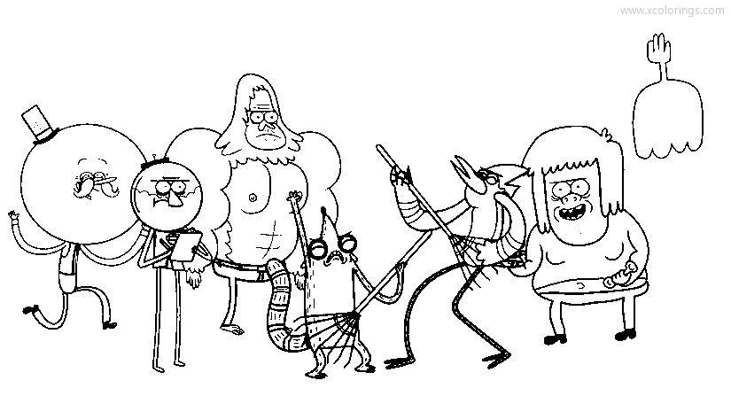 Free All Regular Show Characters Coloring Pages Printable printable