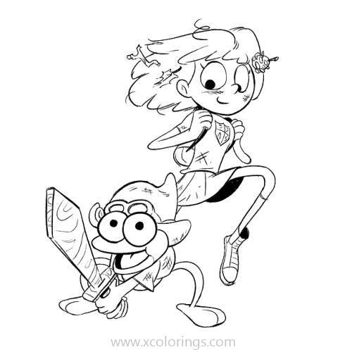 Free Amphibia Characters Coloring Pages printable