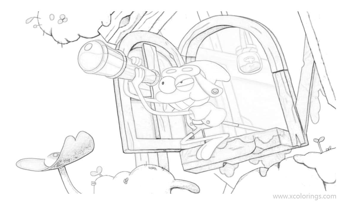 Free Amphibia Coloring Pages Anne Boonchuy with a Telescope printable