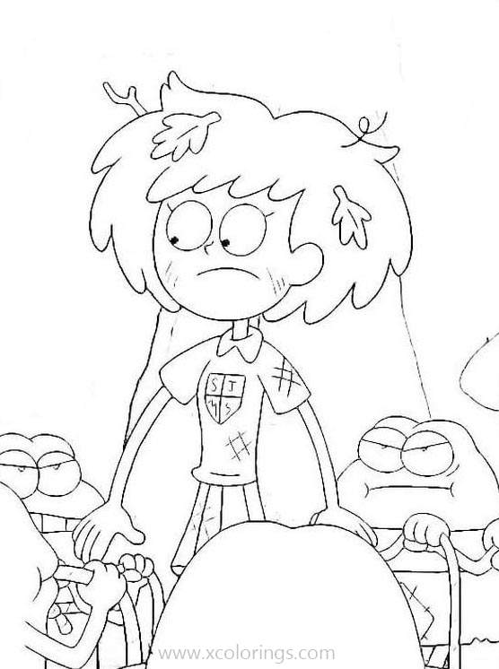 Free Amphibia Coloring Pages Anne and Frogs printable