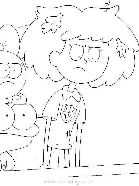 Free Amphibia Coloring Pages Anne is Angry printable