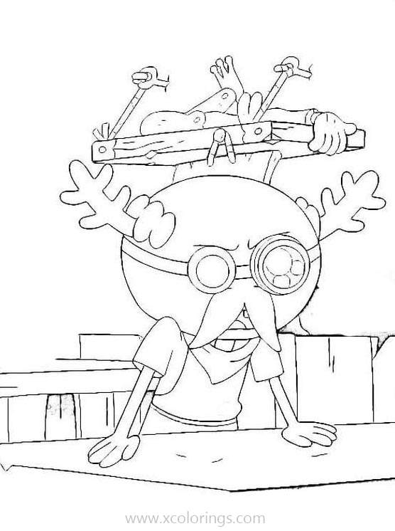 Free Amphibia Coloring Pages Leopold is Thinking printable
