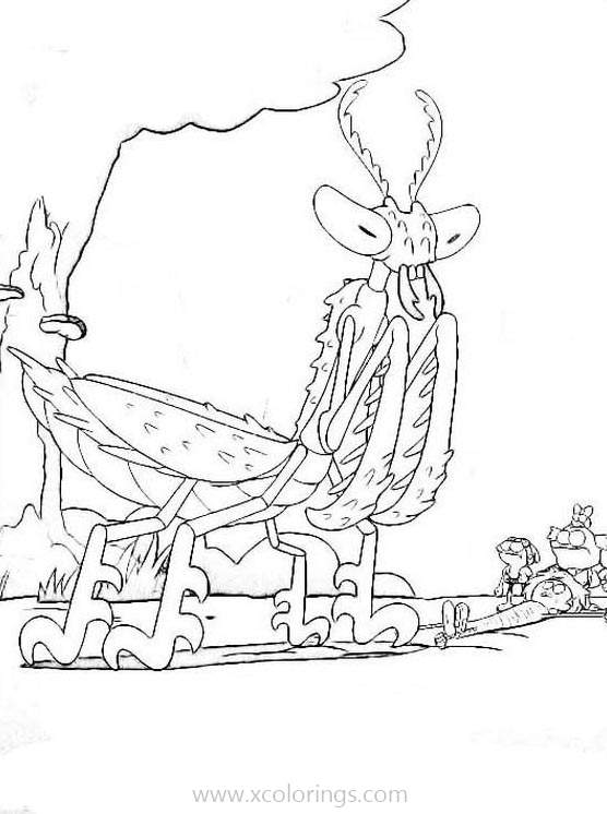 Free Amphibia Coloring Pages Red Mantis printable