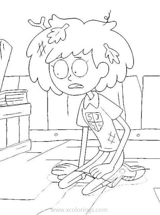 Free Amphibia Coloring Pages The Girl Anne printable