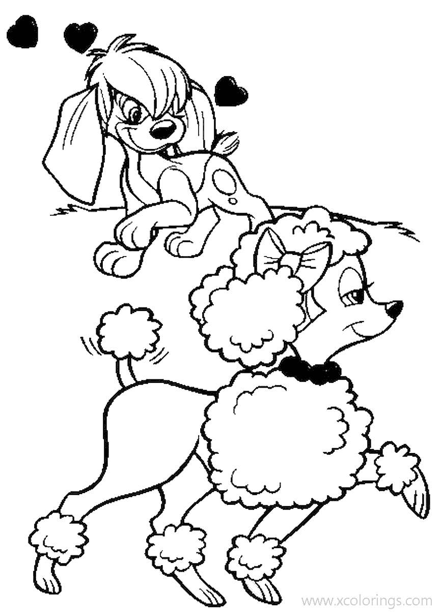 Free Anastasia Coloring Pages Pooka Looking At A Female Dog printable