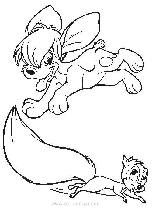 Free Anastasia Coloring Pages Pooka and Squirrel printable