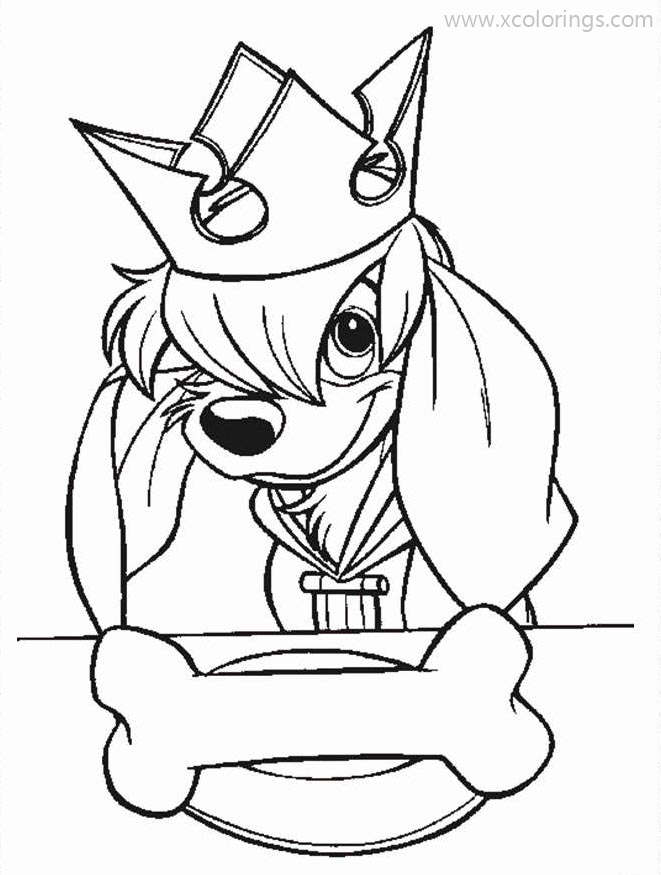 Free Anastasia Coloring Pages Pooka with Crown printable
