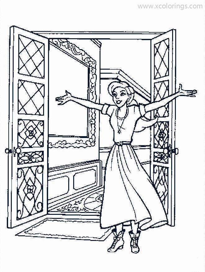 Free Anastasia Opened the Door Coloring Pages printable