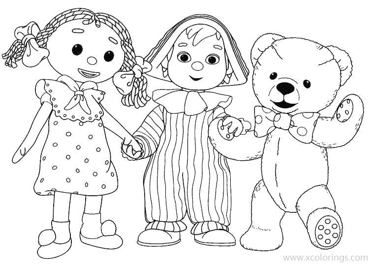 Free Andy Pandy Characters Coloring Pages printable