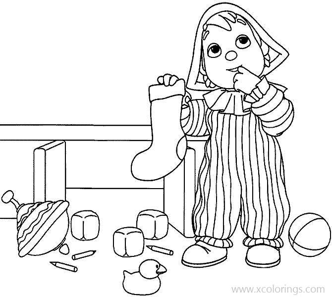 Free Andy Pandy Coloring Pages Found a Sock printable