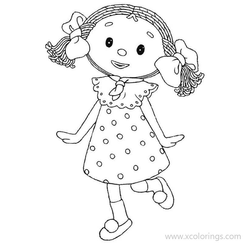 Free Andy Pandy Coloring Pages Looby Loo printable