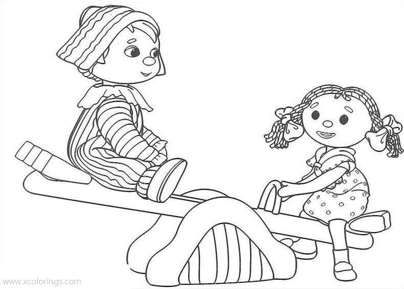 Free Andy Pandy Coloring Pages Play Seesaw printable