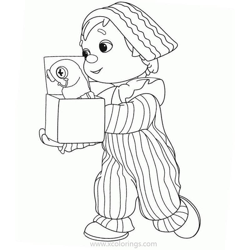 Free Andy Pandy with a Box Coloring Pages printable