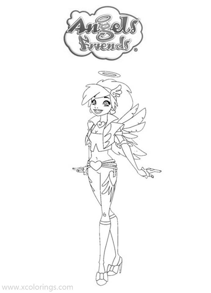 Free Angel's Friends Character Sweet Coloring Pages printable
