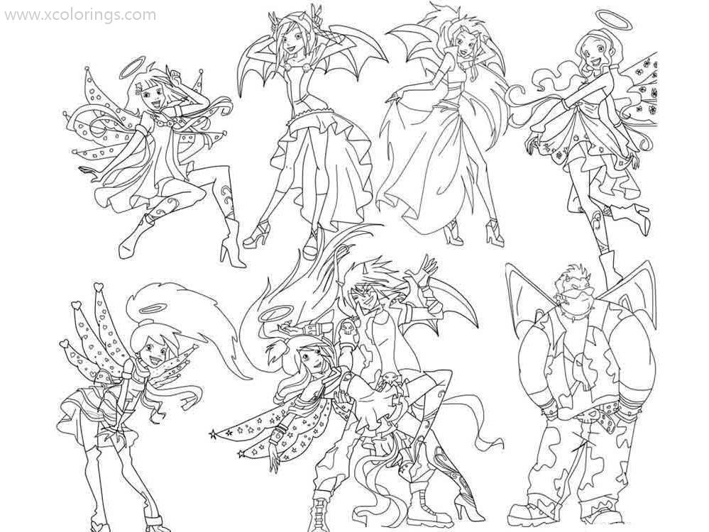Free Angel's Friends Characters Coloring Pages printable