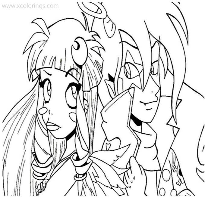 Free Angel's Friends Coloring Pages Angel and Sulfus printable