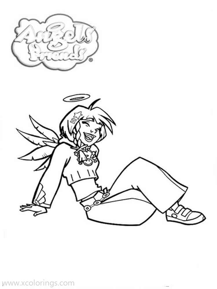 Free Angel's Friends Coloring Pages Happy Miki printable