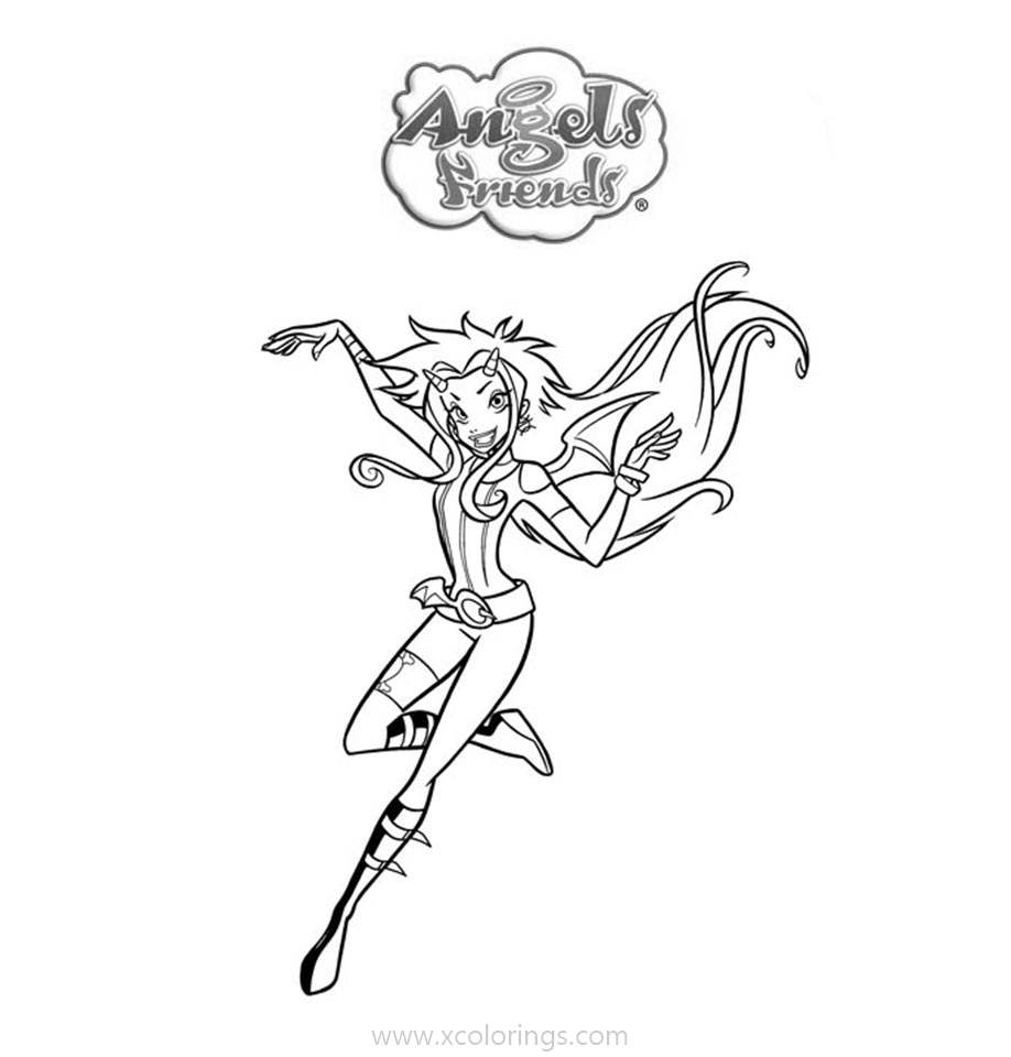 Free Angel's Friends Coloring Pages Micha printable