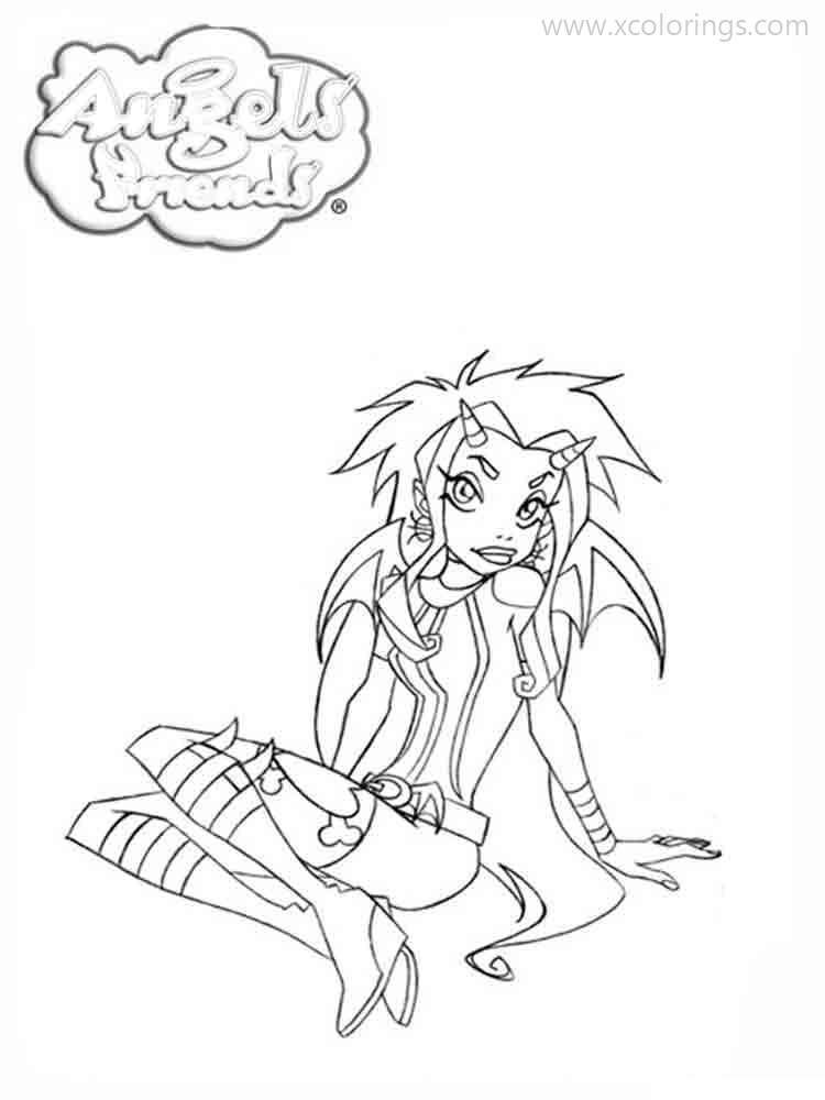 Free Angel's Friends Coloring Pages Misha printable