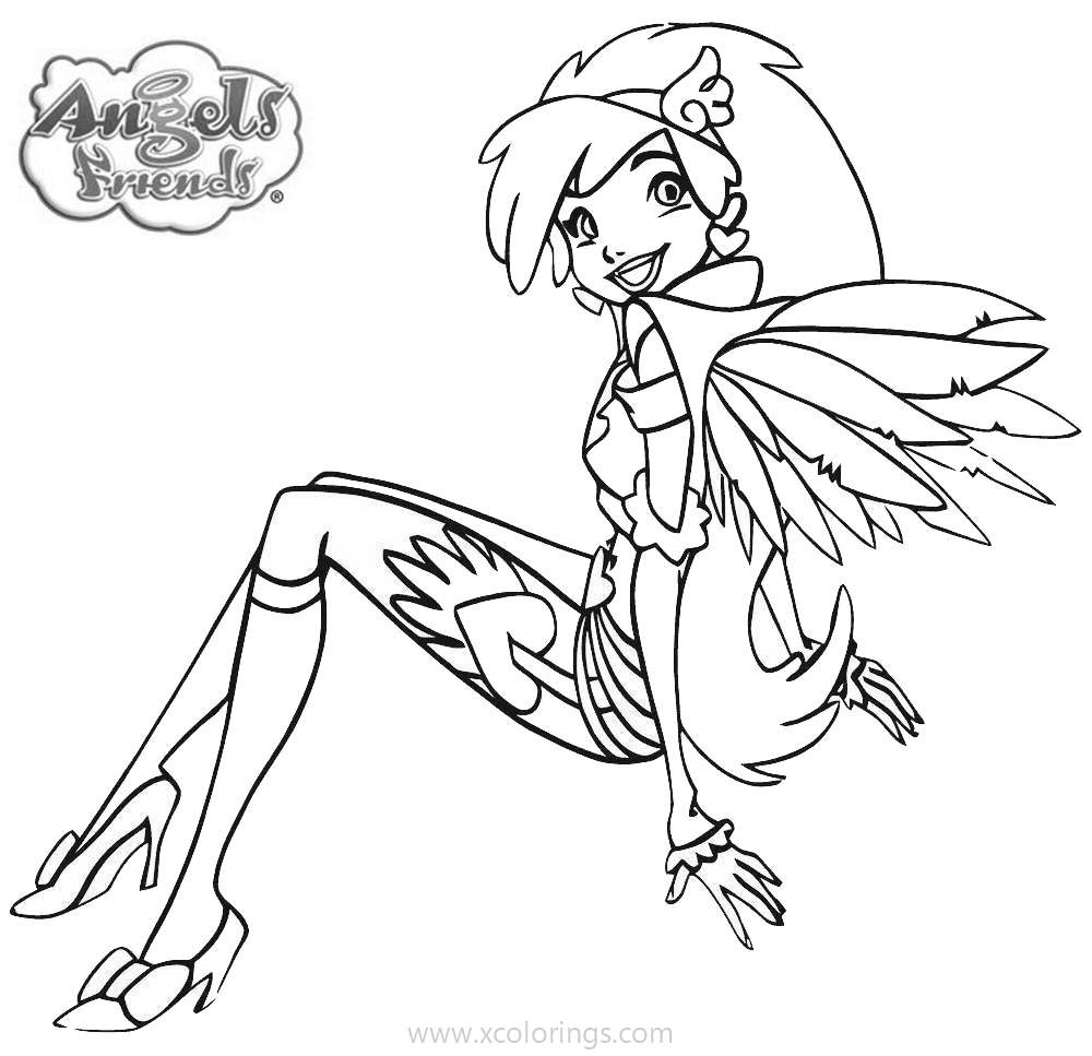 Free Angel's Friends Coloring Pages Sweet printable