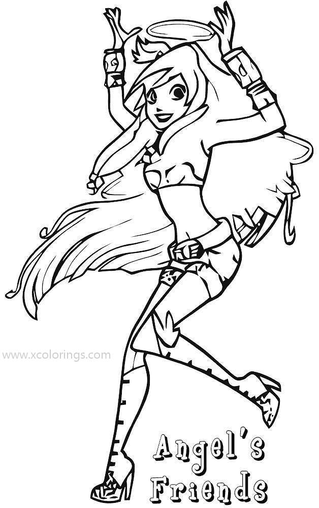 Free Angel's Friends Coloring Pages The Girl Raf printable