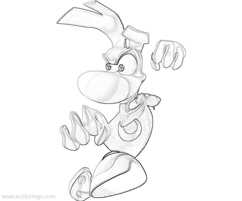 Free Angry Rayman Coloring Pages printable