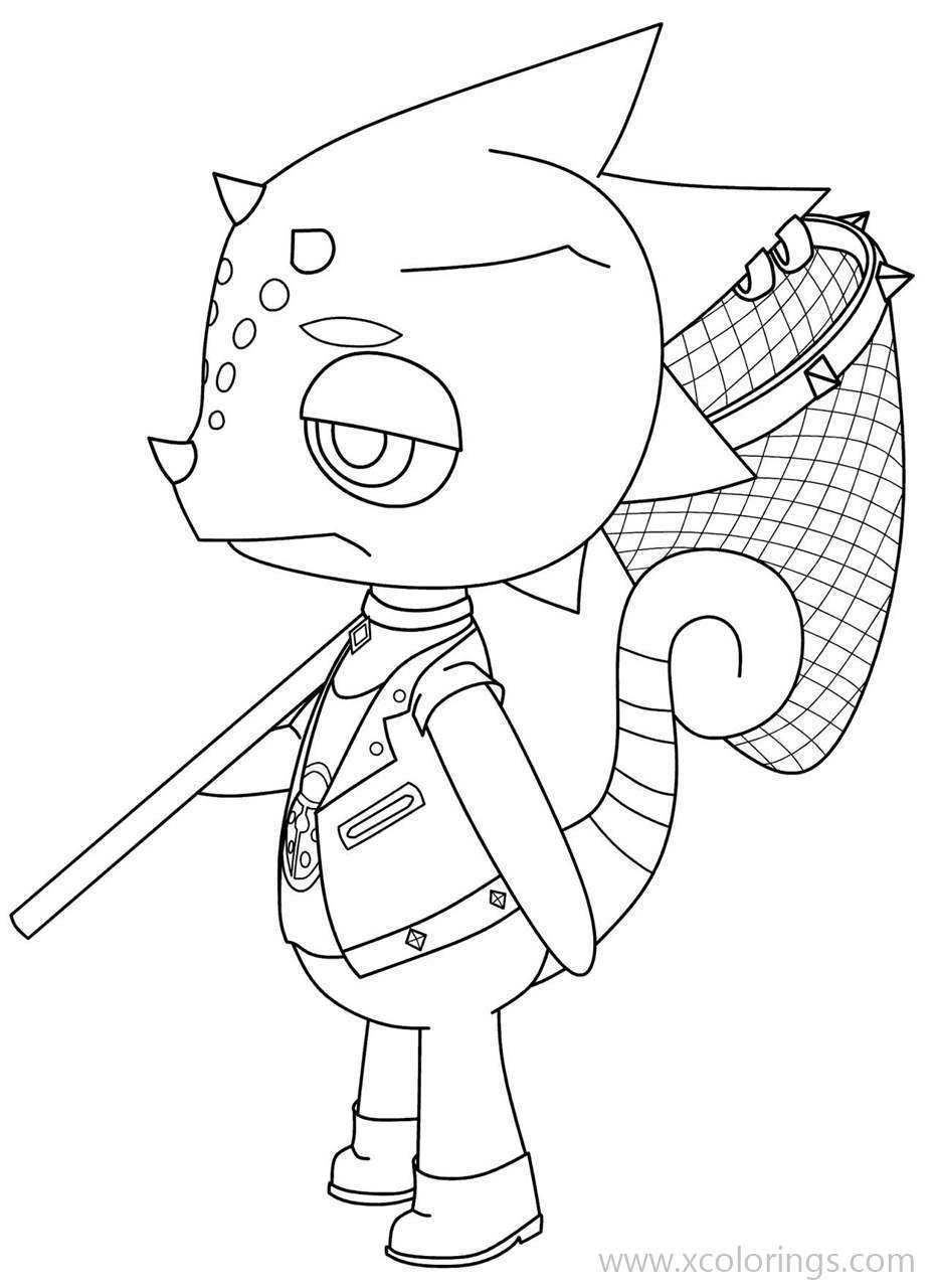 Free Animal Crossing Coloring Pages Fan Art printable