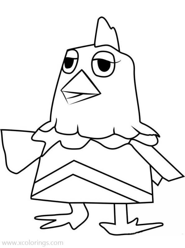 Free Animal Crossing Coloring Pages Hank printable