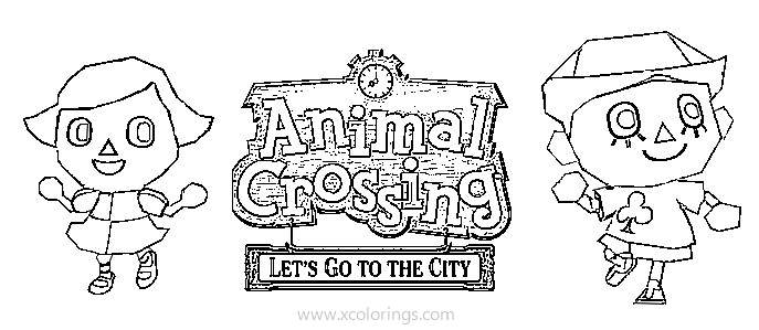 Free Animal Crossing Coloring Pages Logo printable