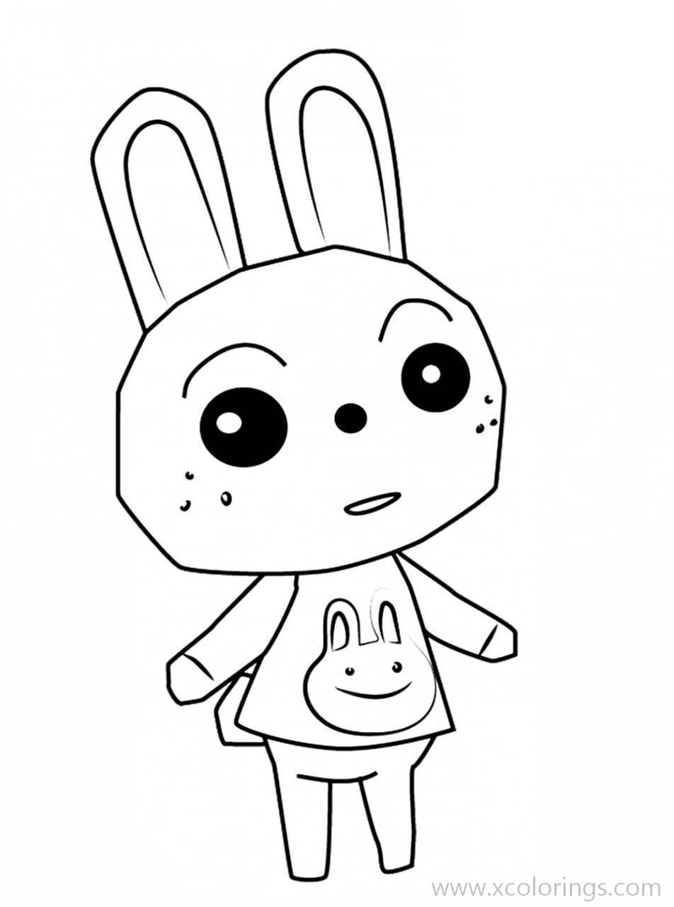 Free Animal Crossing Coloring Pages Ruby Peppy printable