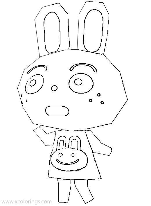 Free Animal Crossing Coloring Pages Ruby printable