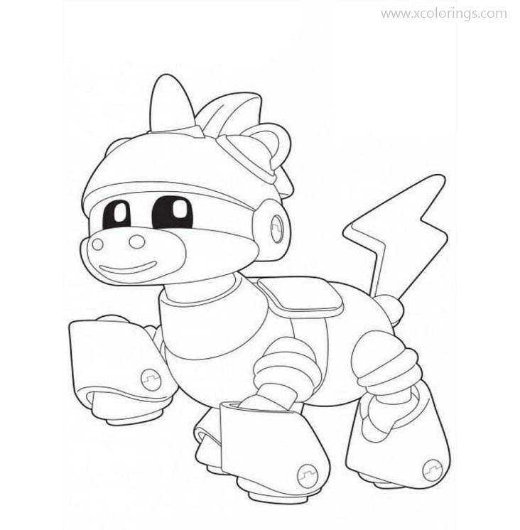 Free Animal Mechanical Character Unicorn Coloring Pages printable