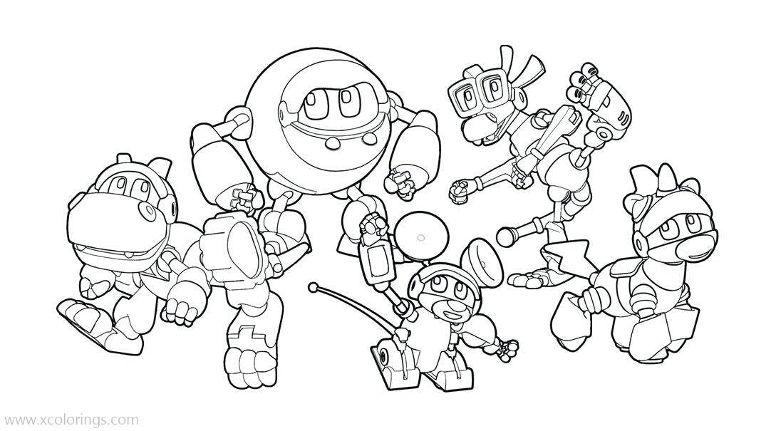 Free Animal Mechanical Coloring Pages Characters printable