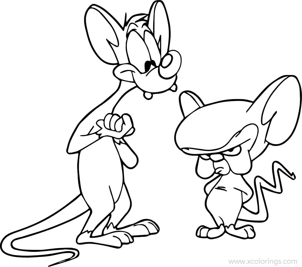 Free Animaniacs Character Pinky and the Brain Coloring Pages printable