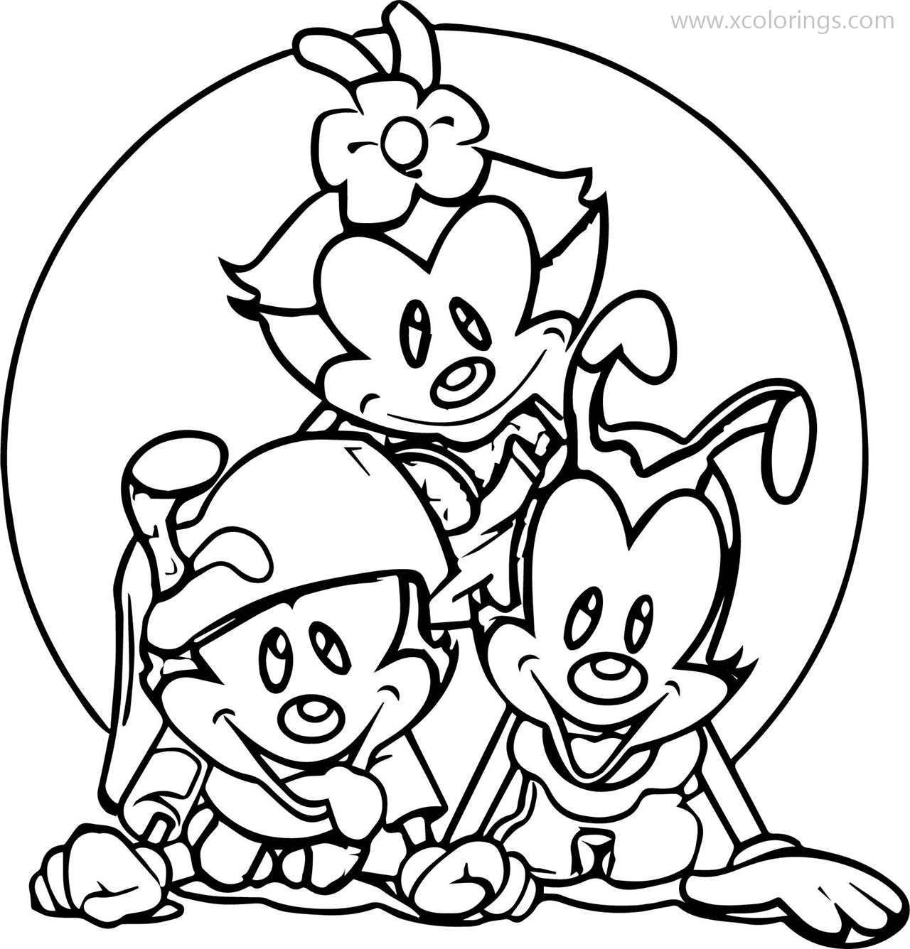 Free Animaniacs Characters Coloring Pages printable