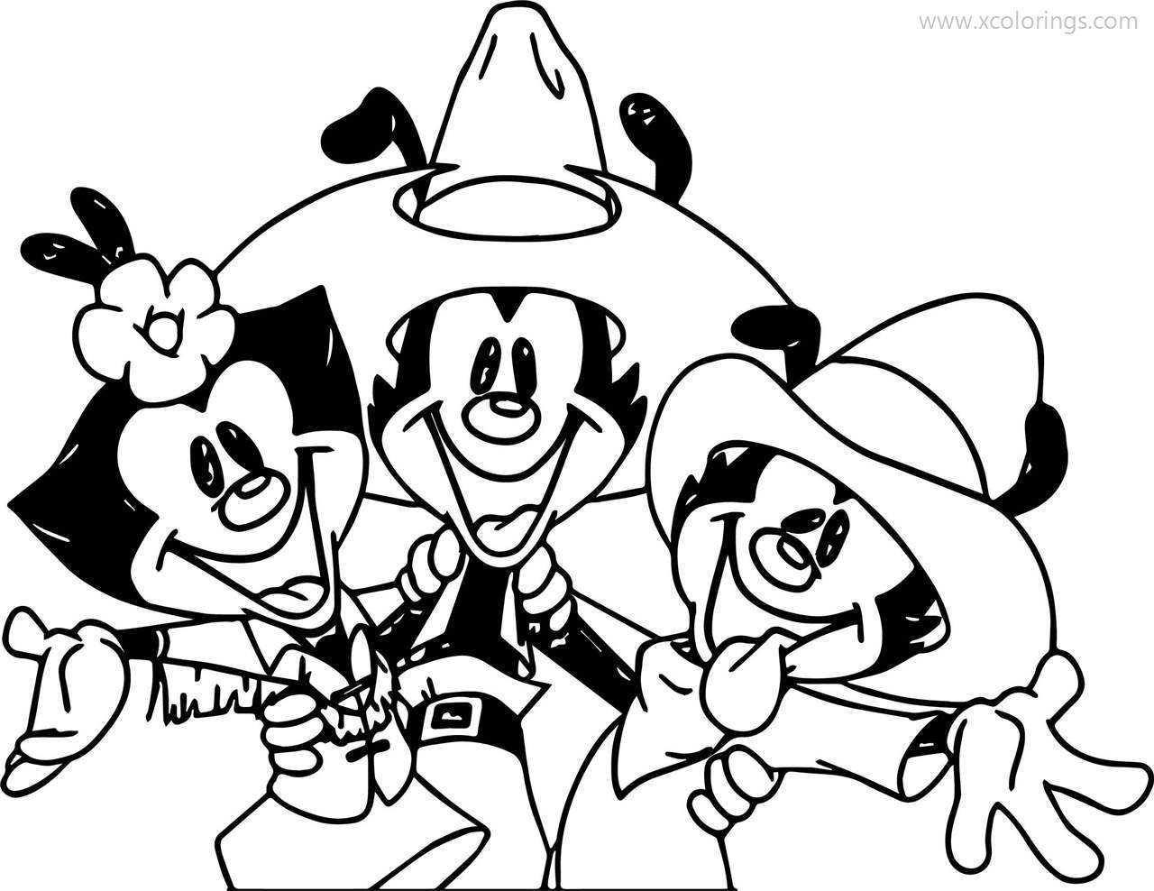Free Animaniacs Coloring Pages Characters printable