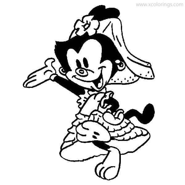 Animaniacs Coloring Pages Dot Warner - XColorings.com