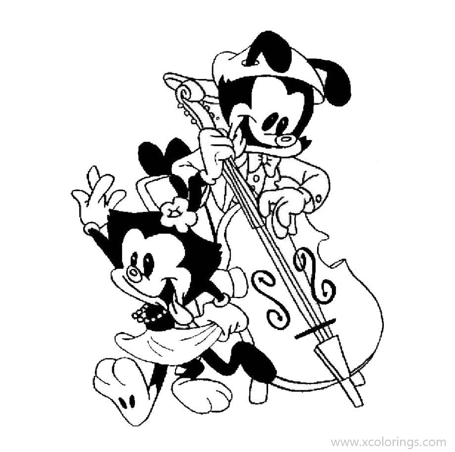Free Animaniacs Coloring Pages Dot is Dancing printable