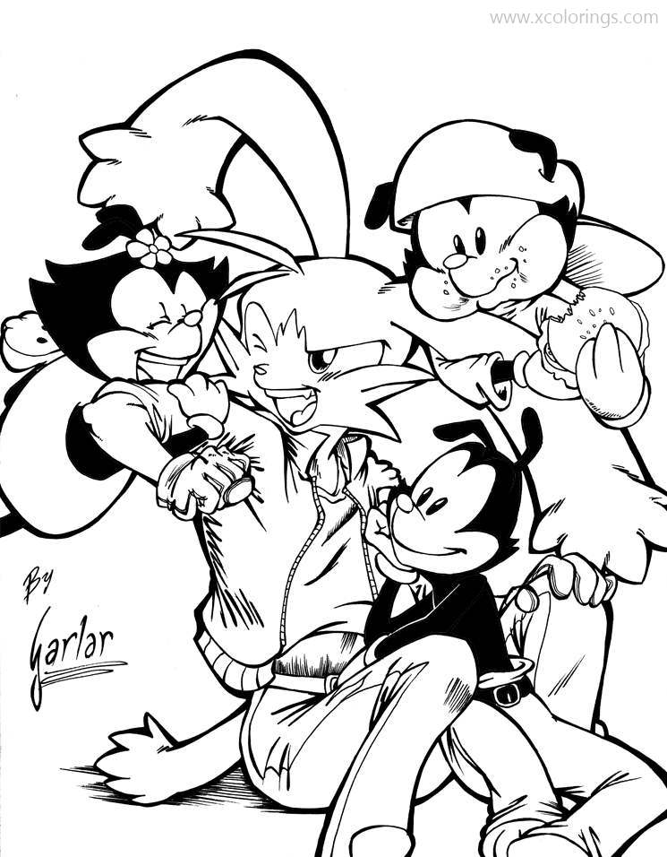 Free Animaniacs Coloring Pages Lineart By Garlar printable