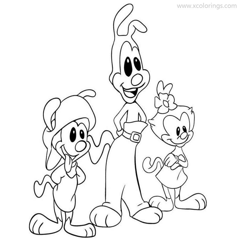 Free Animaniacs Coloring Pages Lineart printable