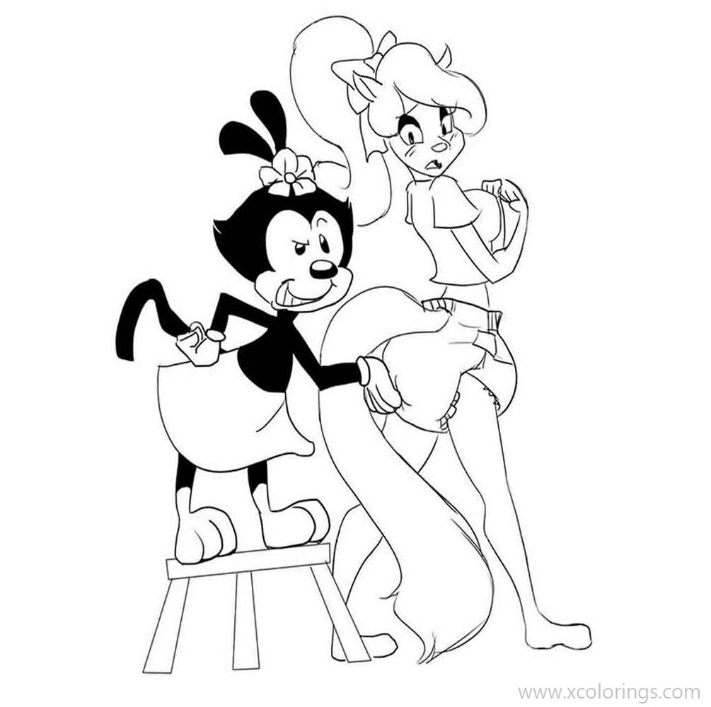 Free Animaniacs Coloring Pages Minerva Mink printable