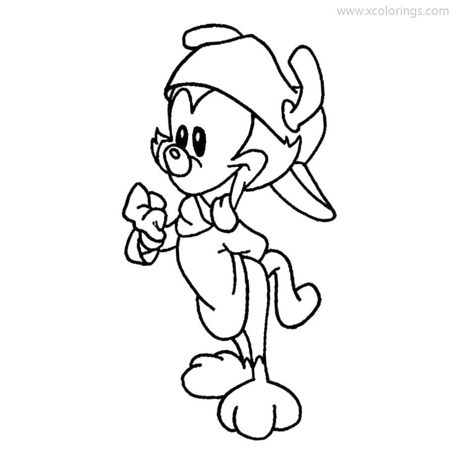 Free Animaniacs Coloring Pages Wakko Outline printable